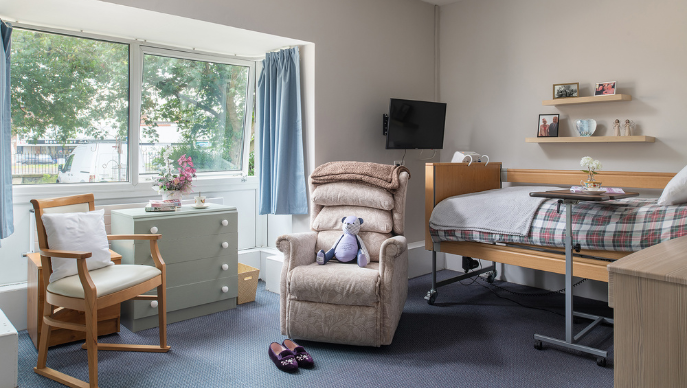 bedrooms at Abbey Village care home in Brigg